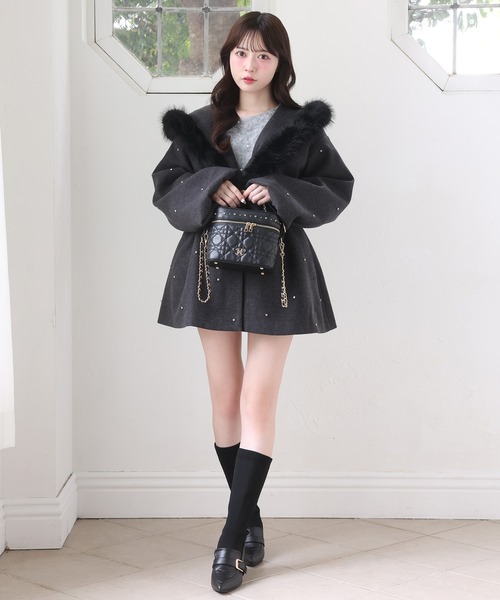 セール】【今すぐお届け可能！】ビジュー付き女の子コート（その他