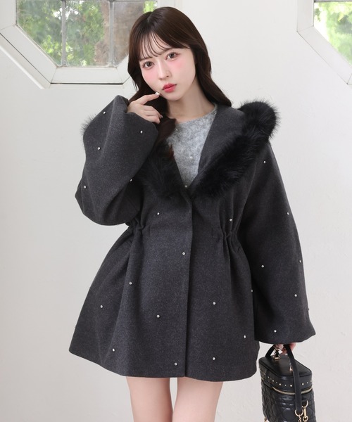 セール】【今すぐお届け可能！】ビジュー付き女の子コート（その他