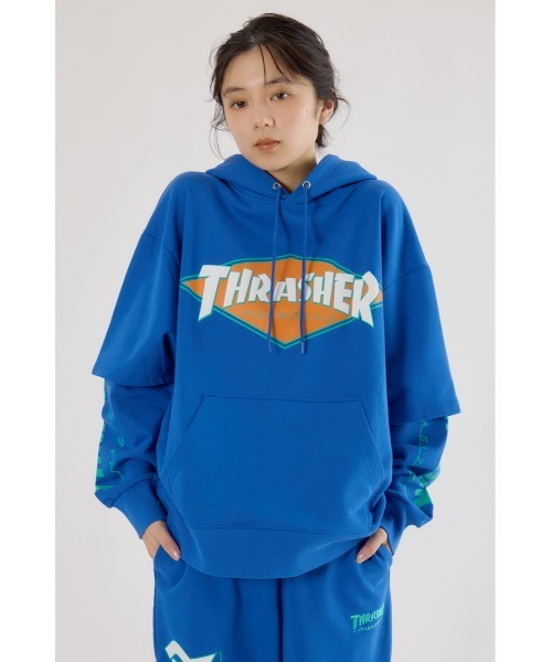 THRASHER レイヤードスウェットパーカー（パーカー）｜RODEO