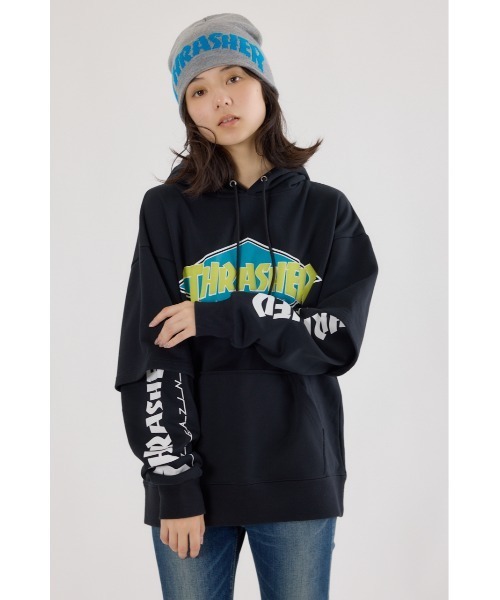 THRASHER レイヤードスウェットパーカー（パーカー）｜RODEO