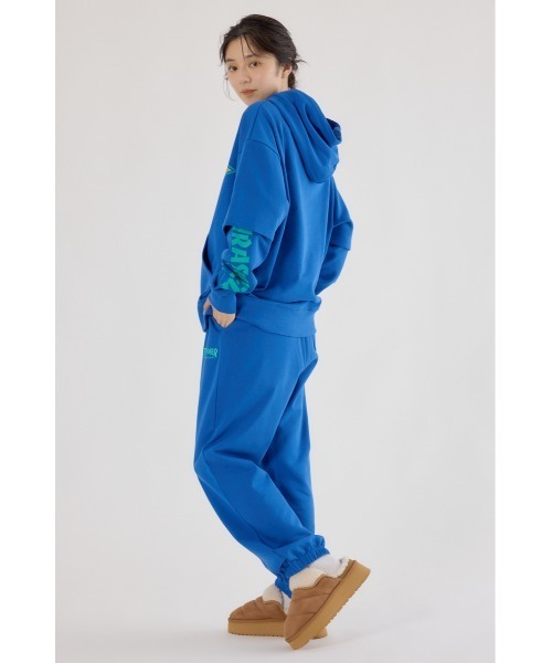 RODEO CROWNS WIDE BOWL（ロデオクラウンズワイドボウル）の「THRASHER レイヤードスウェットパーカー（パーカー・レディース・ブラック/ブルー/グレー×ホワイト・MEDIUM/LARGE）」の8枚目の写真