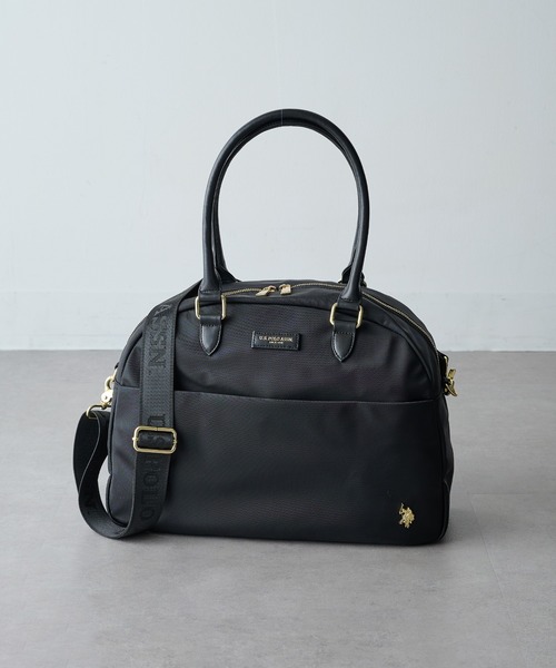 U.S. POLO ASSN.(ユーエスポロアッスン)の「【U.S. POLO ASSN.】≪別注≫ ショルダー付き 2wayナイロンボストンバッグ 大容量(ボストンバッグ・レディース・ブラウン/ブラック/カーキ・FREE)」の1枚目の写真