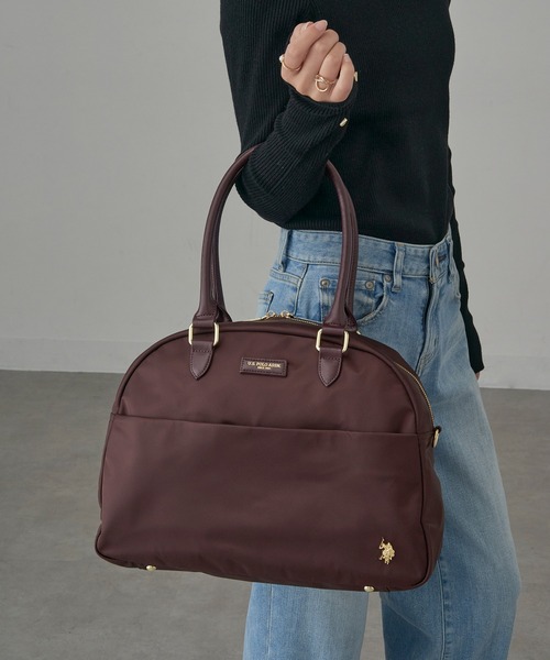 U.S. POLO ASSN.(ユーエスポロアッスン)の「【U.S. POLO ASSN.】≪別注≫ ショルダー付き 2wayナイロンボストンバッグ A4サイズ収納可 旅行 大容量(ボストンバッグ・レディース・ブラウン/ブラック/カーキ・FREE)」の10枚目の写真