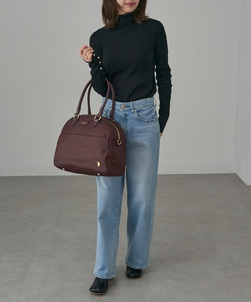 U.S. POLO ASSN.(ユーエスポロアッスン)の「【U.S. POLO ASSN.】≪別注≫ ショルダー付き 2wayナイロンボストンバッグ A4サイズ収納可 旅行 大容量(ボストンバッグ・レディース・ブラウン/ブラック/カーキ・FREE)」の12枚目の写真