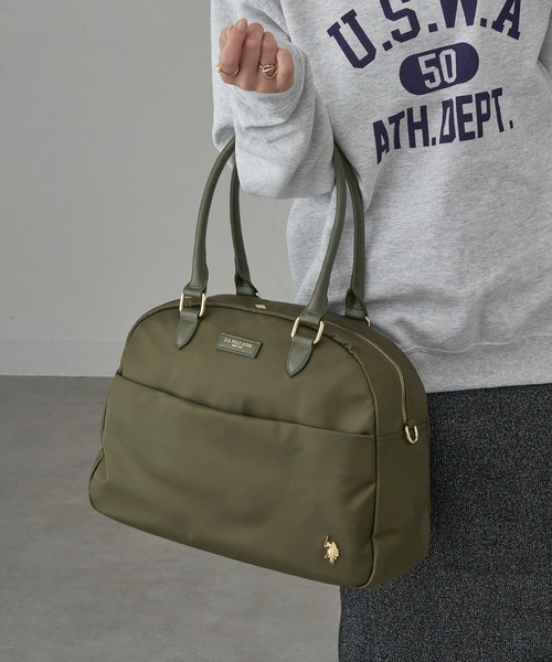 U.S. POLO ASSN.(ユーエスポロアッスン)の「【U.S. POLO ASSN.】≪別注≫ ショルダー付き 2wayナイロンボストンバッグ A4サイズ収納可 旅行 大容量(ボストンバッグ・レディース・ブラウン/ブラック/カーキ・FREE)」の20枚目の写真