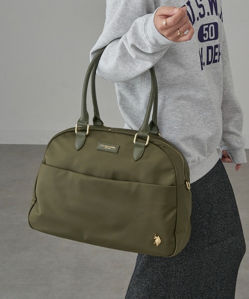 U.S. POLO ASSN.(ユーエスポロアッスン)の「【U.S. POLO ASSN.】≪別注≫ ショルダー付き 2wayナイロンボストンバッグ A4サイズ収納可 旅行 大容量(ボストンバッグ・レディース・ブラウン/ブラック/カーキ・FREE)」の21枚目の写真