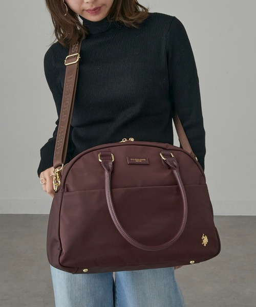 U.S. POLO ASSN.(ユーエスポロアッスン)の「【U.S. POLO ASSN.】≪別注≫ ショルダー付き 2wayナイロンボストンバッグ A4サイズ収納可 旅行 大容量(ボストンバッグ・レディース・ブラウン/ブラック/カーキ・FREE)」の15枚目の写真