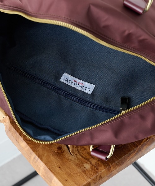 U.S. POLO ASSN.(ユーエスポロアッスン)の「【U.S. POLO ASSN.】≪別注≫ ショルダー付き 2wayナイロンボストンバッグ 大容量(ボストンバッグ・レディース・ブラウン/ブラック/カーキ・FREE)」の9枚目の写真