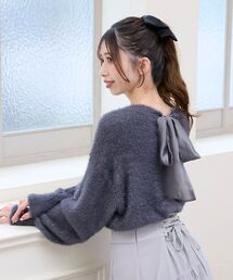 MAJESTIC LEGON | バックリボンシャギーニット(ニット/セーター)