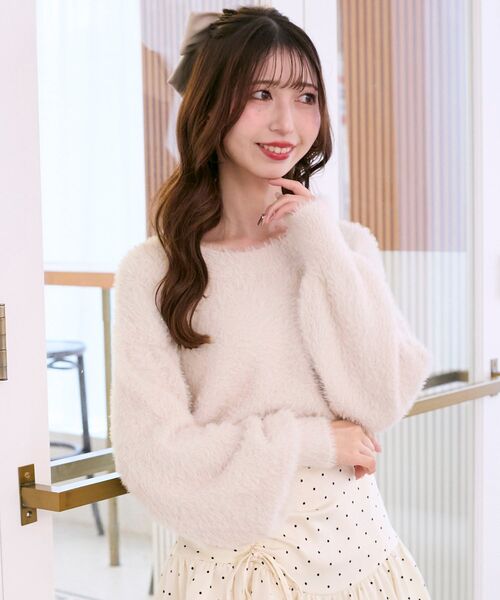 セール】バックリボンシャギーニット（ニット/セーター）｜MAJESTIC