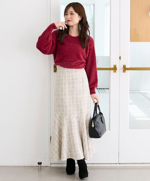 MAJESTIC LEGON(マジェスティックレゴン)の「バックリボンシャギーニット(ニット/セーター・レディース・アイボリー/ピンク/レッド/ラベンダー/チャコールグレー・MEDIUM)」の19枚目の写真