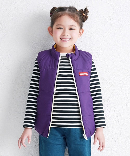 MIKI HOUSE（ミキハウス）の「【WEB限定】リバーシブルベスト（ベスト・キッズ・レッド/グリーン/パープル/ブラック/サックスブルー・80ｃｍ/90cm/100cm/110cm/120cm/130cm/140cm/150cm）」の7枚目の写真