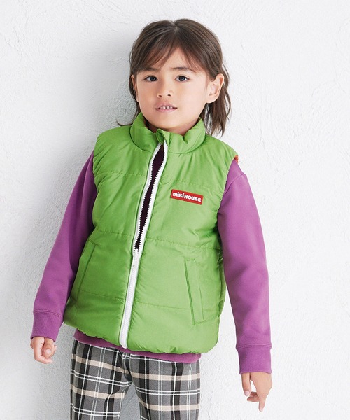 MIKI HOUSE（ミキハウス）の「【WEB限定】リバーシブルベスト（ベスト・キッズ・レッド/グリーン/パープル/ブラック/サックスブルー・80ｃｍ/90cm/100cm/110cm/120cm/130cm/140cm/150cm）」の6枚目の写真