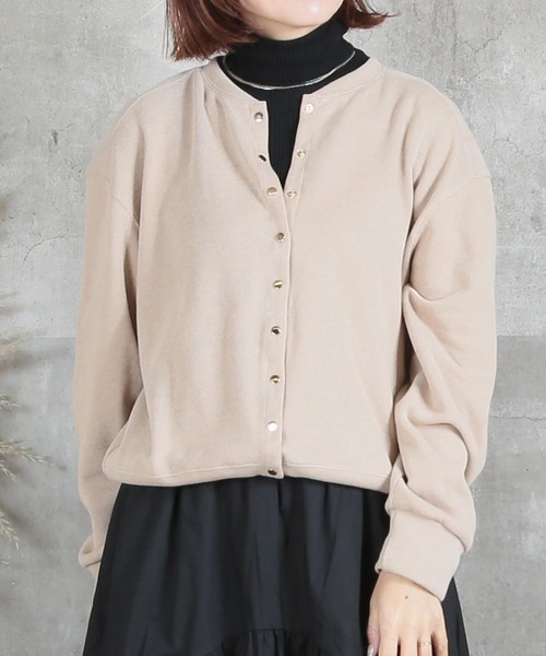CLOVER DEPOT(クローバーデポ)の「ショート丈カーディガン(CLOVER DEPOT)(カーディガン/ボレロ・レディース・ブラック/ベージュ/チャコールグレー・L/M)」の19枚目の写真