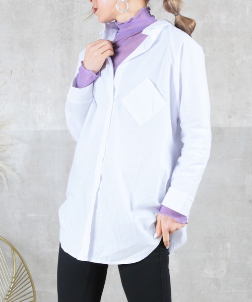 CLOVER DEPOT(クローバーデポ)の「メロウフリルシースルートップス(CLOVER DEPOT)(Tシャツ/カットソー・レディース・ブラック/アイボリー/グレー/ホワイト/ブラウン・FREE)」の17枚目の写真