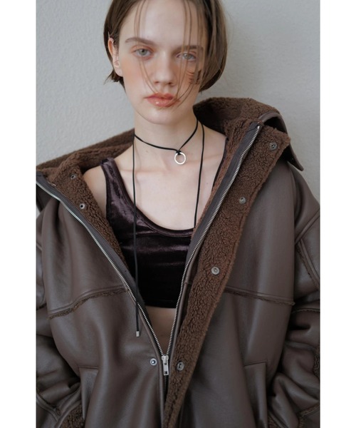 TRUNC（トランクエイティーエイト）の「Velour 2way Body Suits（Tシャツ/カットソー・レディース・ブラック/ブラウン・FREE）」の11枚目の写真