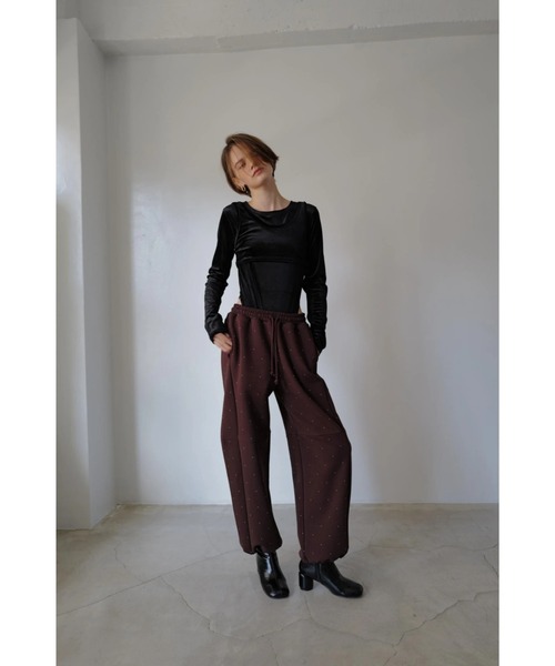 TRUNC（トランクエイティーエイト）の「Velour 2way Body Suits（Tシャツ/カットソー・レディース・ブラック/ブラウン・FREE）」の12枚目の写真