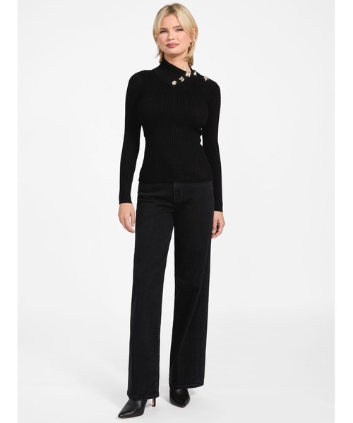 Long Sleeves Tn Prsicilla Cable Rib Sweater ニットトップス | GUESS