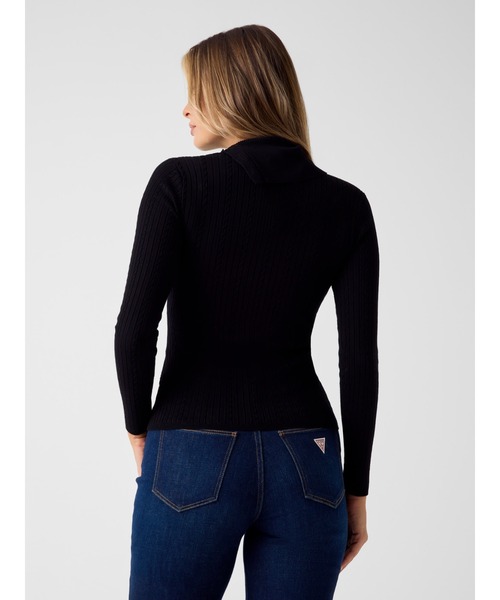 Long Sleeves Tn Prsicilla Cable Rib Sweater ニットトップス | GUESS