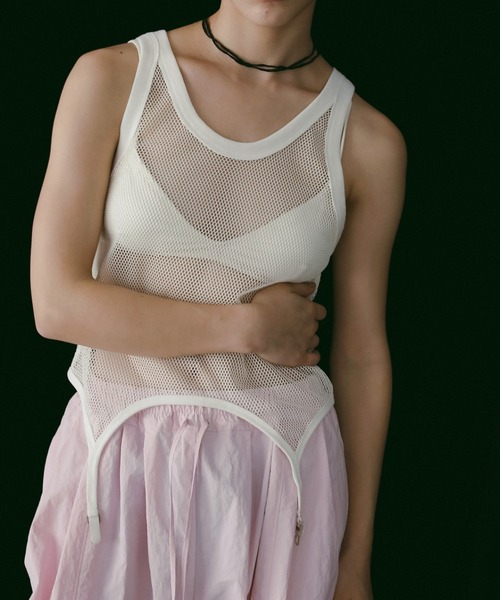 anuke（アンヌーク）の「Vintage Mesh Tanktop（Tシャツ/カットソー