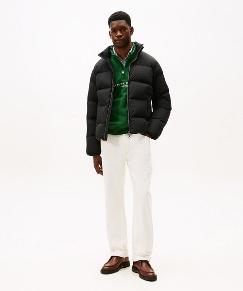 TOMMY HILFIGER(トミーヒルフィガー)の「ダウンスタンドパッファジャケット(ダウンジャケット/コート・メンズ・ブラック/ベージュ/ネイビー・MEDIUM/LARGE/SMALL/X-LARGE)」の5枚目の写真