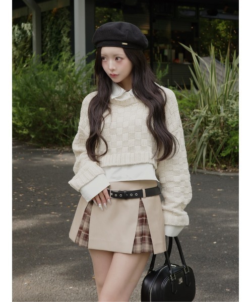 Darich（ダーリッチ）の「チェックドッキングミニスカート（スカート