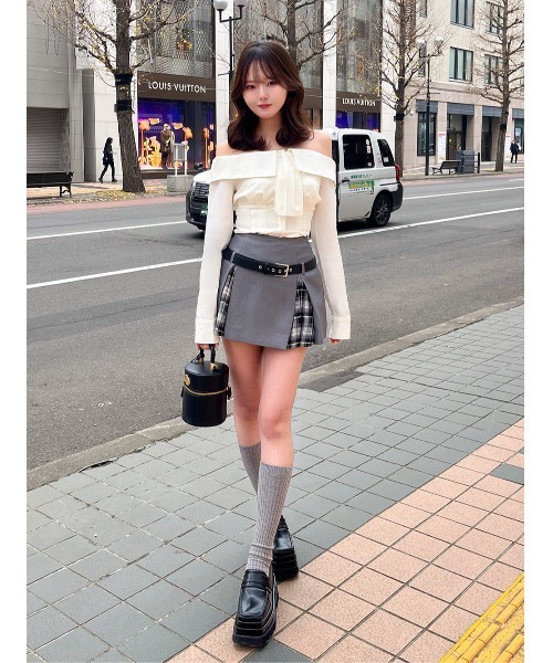 チェックドッキングミニスカート（スカート）｜Darich（ダーリッチ）の