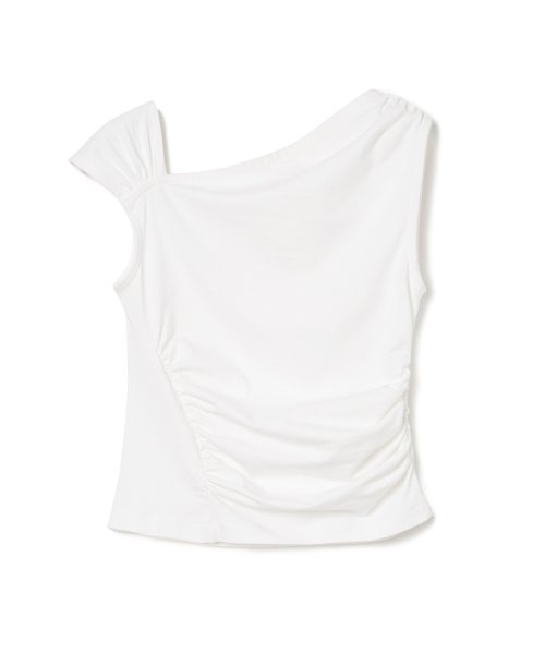 MILLO WOMEN（ミロウーマン）の「アシンメトリックシャーリングトップス[ホワイト]（Tシャツ/カットソー・レディース・その他・SMALL/MEDIUM）」の3枚目の写真
