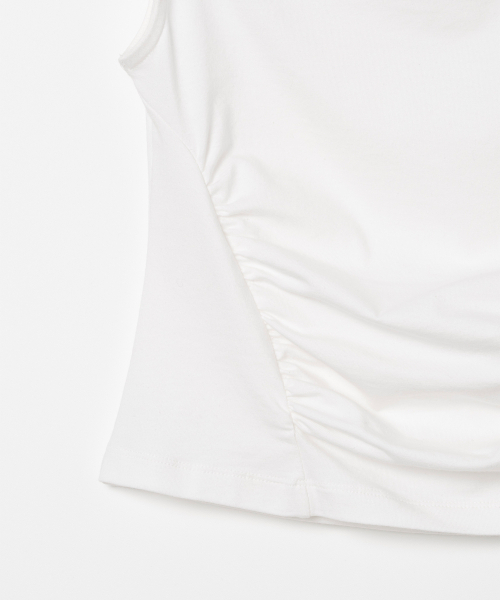 MILLO WOMEN（ミロウーマン）の「アシンメトリックシャーリングトップス[ホワイト]（Tシャツ/カットソー・レディース・その他・SMALL/MEDIUM）」の5枚目の写真