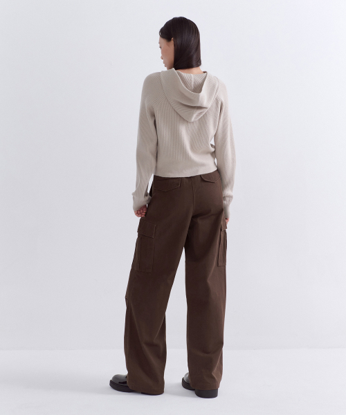 MUSINSA STANDARD WOMAN（ムシンサスタンダードウーマン）の「ウィメンズ薄起毛ワイドカーゴパンツ [バロックブラウン]（その他パンツ・レディース・その他・30/24/25/26/27/28/29）」の15枚目の写真