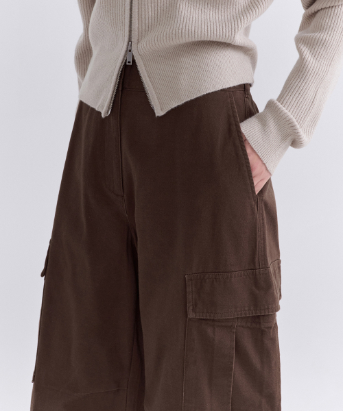MUSINSA STANDARD WOMAN（ムシンサスタンダードウーマン）の「ウィメンズ薄起毛ワイドカーゴパンツ [バロックブラウン]（その他パンツ・レディース・その他・30/24/25/26/27/28/29）」の13枚目の写真