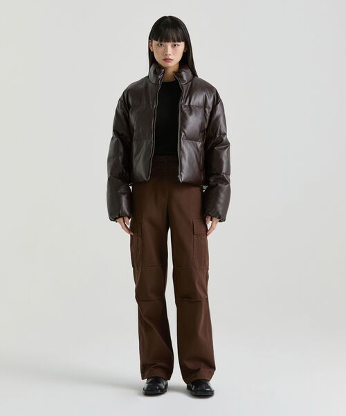 MUSINSA STANDARD WOMAN（ムシンサスタンダードウーマン）の「ウィメンズ薄起毛ワイドカーゴパンツ [バロックブラウン]（その他パンツ・レディース・その他・30/24/25/26/27/28/29）」の4枚目の写真