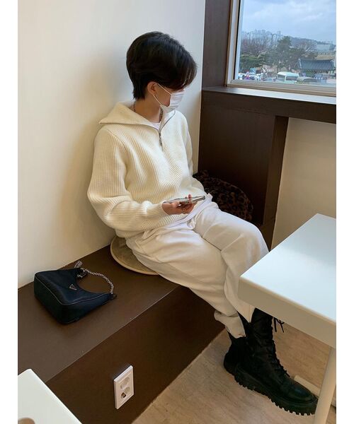 MUSINSA STANDARD WOMAN（ムシンサスタンダードウーマン）の「レディースリラックススウェットパンツ【クリーム】（スウェットパンツ・レディース・その他・SMALL/MEDIUM/LARGE/X-SMALL）」の9枚目の写真