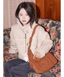 THE GREEN LAB(UO[{)Suede Hobo Bag [Brown](bZW[obO)