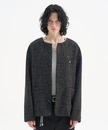 TRIP LE SENS（トリップ ル センス）の「Crush Tweed Round Jacket_Vintage Black（テーラードジャケット）」