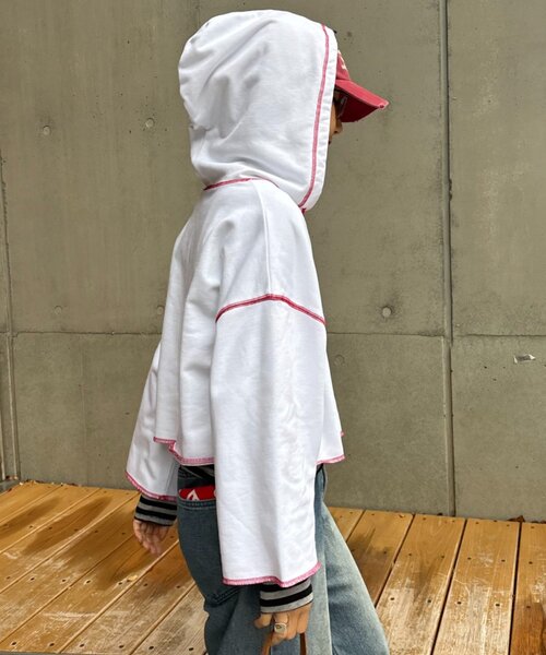 HELLO.SANFRANCISCO（ハローサンフランシスコ）の「■【HELLO.SANFRANCISCO/ハローサンフランシスコ】フーディープリントパーカー（パーカー・レディース・ホワイト/レッド/グレー・ONE SIZE）」の8枚目の写真