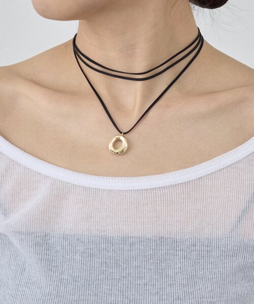 GALLARDAGALANTE（ガリャルダガランテ）の「リングトップコードネックレス（リング・レディース・シルバー/ゴールド・FREE）」の2枚目の写真