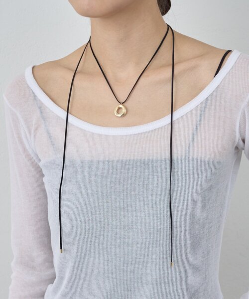 GALLARDAGALANTE（ガリャルダガランテ）の「リングトップコードネックレス（リング・レディース・シルバー/ゴールド・FREE）」の4枚目の写真