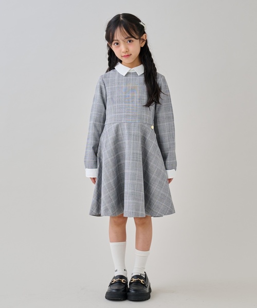 by LOVEiT（バイラビット）の「【卒服】衿つきワンピース（ワンピース・キッズ・グレー/チャコール・160cm/150cm/140cm/130cm）」の2枚目の写真
