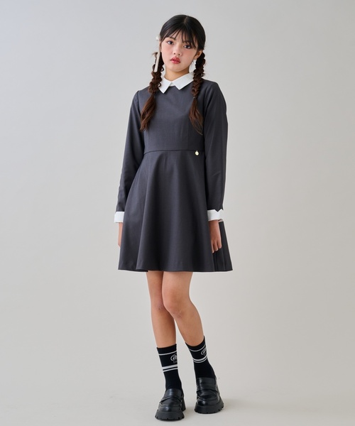 by LOVEiT（バイラビット）の「【卒服】衿つきワンピース（ワンピース・キッズ・グレー/チャコール・160cm/150cm/140cm/130cm）」の5枚目の写真