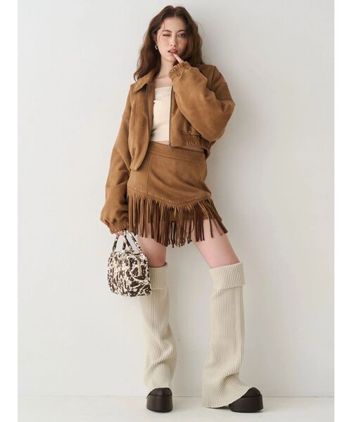 EVRIS（エヴリス）の「レッグウォーマーセットチャンキーヒールローファー（ブーツ・レディース・ブラック/ブラウン・MEDIUM/LARGE/SMALL）」の5枚目の写真