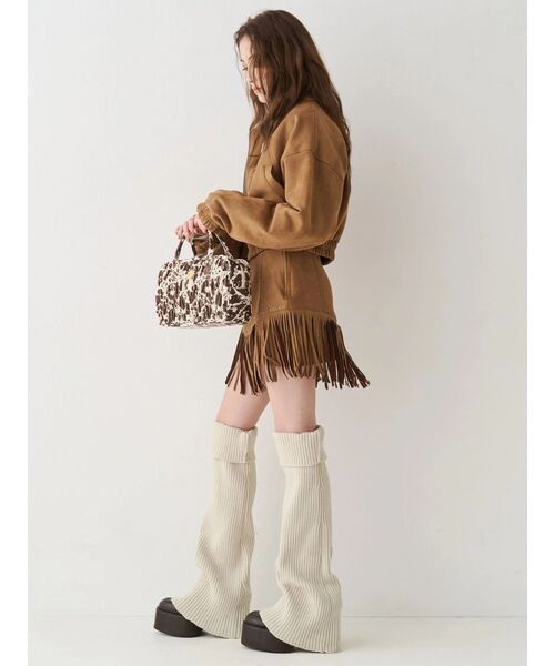 EVRIS（エヴリス）の「レッグウォーマーセットチャンキーヒールローファー（ブーツ・レディース・ブラック/ブラウン・MEDIUM/LARGE/SMALL）」の7枚目の写真