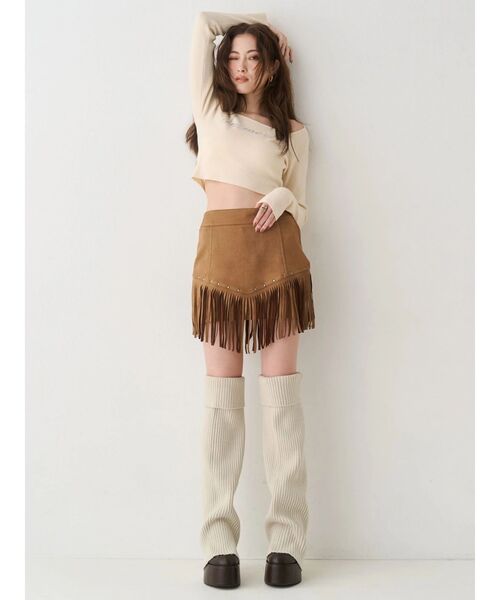 EVRIS（エヴリス）の「レッグウォーマーセットチャンキーヒールローファー（ブーツ・レディース・ブラック/ブラウン・MEDIUM/LARGE/SMALL）」の9枚目の写真