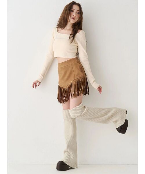 EVRIS（エヴリス）の「レッグウォーマーセットチャンキーヒールローファー（ブーツ・レディース・ブラック/ブラウン・MEDIUM/LARGE/SMALL）」の10枚目の写真