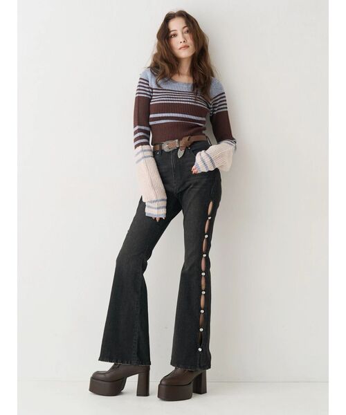 EVRIS（エヴリス）の「レッグウォーマーセットチャンキーヒールローファー（ブーツ・レディース・ブラック/ブラウン・MEDIUM/LARGE/SMALL）」の12枚目の写真