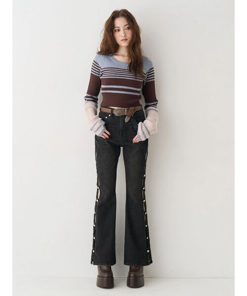 EVRIS（エヴリス）の「レッグウォーマーセットチャンキーヒールローファー（ブーツ・レディース・ブラック/ブラウン・MEDIUM/LARGE/SMALL）」の13枚目の写真