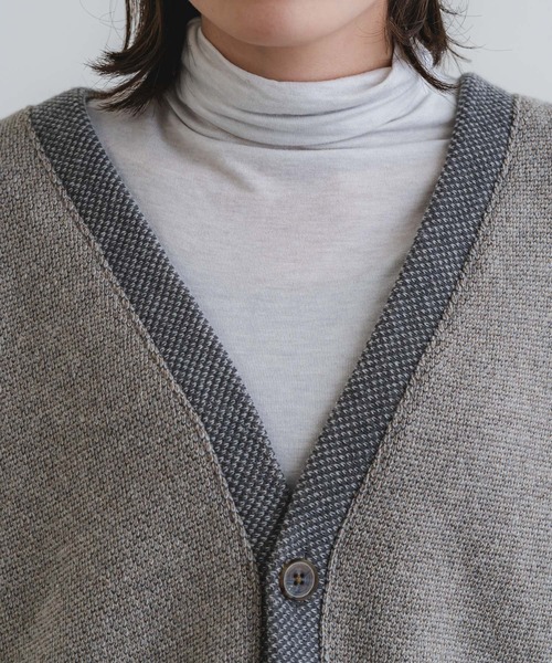 セール】WジャガードVカーデ（カーディガン/ボレロ）｜quadro