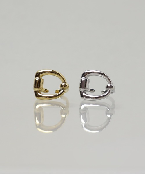 ieLS（イエルズ）の「金属アレルギー対応「ieLS」ステンレス　バックルモチーフ フリーリング（リング・メンズ・ゴールド/シルバー・FREE）」の11枚目の写真
