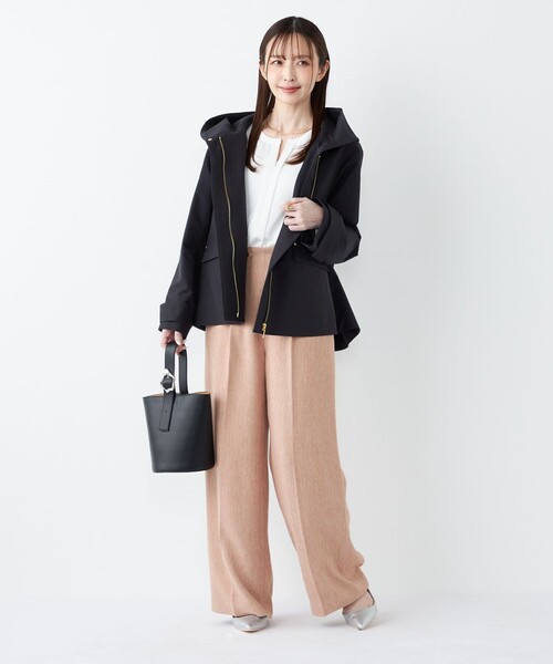 SHIPS Colors(シップス カラーズ)の「SHIPS Colors:〈手洗い可能〉カラー ミックス ツイード ボタン ワイドパンツ◇(その他パンツ・レディース・ベージュ/ライトグリーン/ピンク・SMALL/MEDIUM)」の10枚目の写真