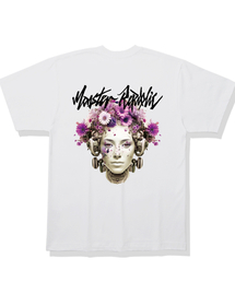 サイバーフラワー ラベンダーパープル Tシャツ ホワイト